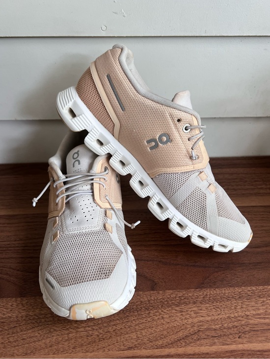 On Running Shoes - On Cloud 5 Fuse Savannah Pearl Women's Running Shoes Size 8.5 Style 68.98805